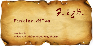 Finkler Éva névjegykártya