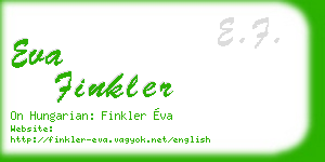 eva finkler business card